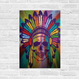 poster reproduction toile Indian Skull en plusieurs formats