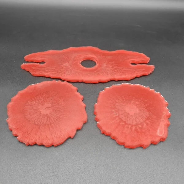 Kit apéro en résine époxy rouge cuivré