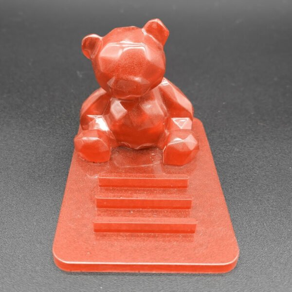 Support smartphone Bear en résine époxy rouge cuivré