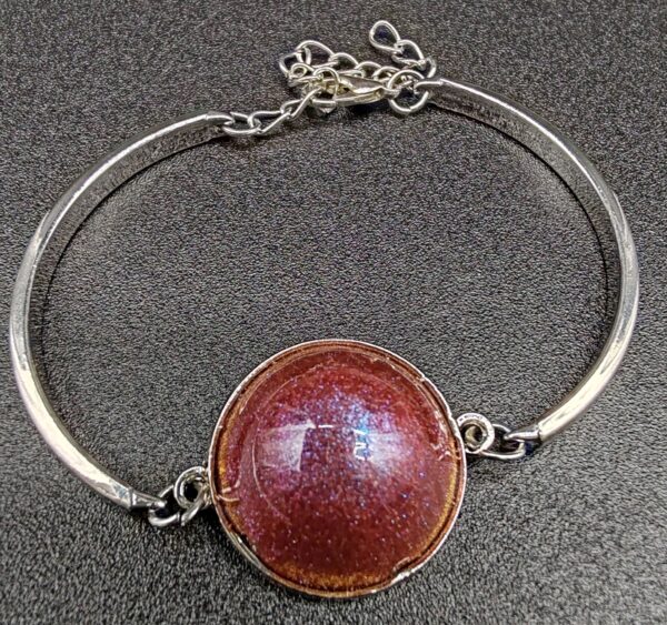 bracelet-résine-epoxy-holographique-argenté