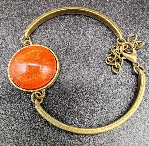 bracelet-résine-epoxy-orangé-cuivré