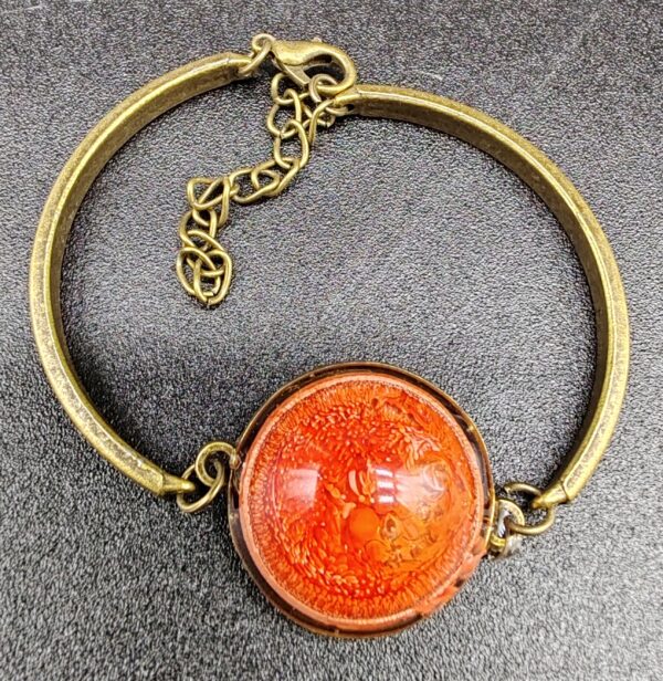 bracelet-résine-epoxy-rouge-orangé-cuivré