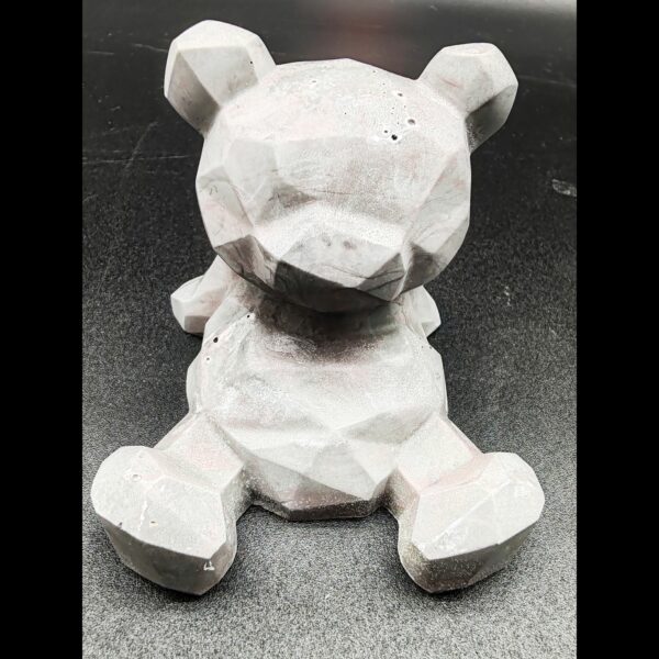big-grand-bear-ours-résine-minérale-blanc-gris-marbré-support-smartphone