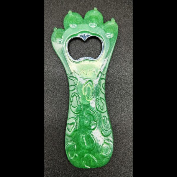 décapsuleur-patte-tigre-résine-epoxy-vert
