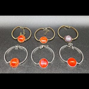 gamme-bracelets-résine-epoxy-rouge-orangé-rouge-sombre-dark-red-argenté-cuivré