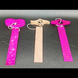 kit-lecture-bloque-page-marque-page-coeur-reptile-résine-epoxy-rose