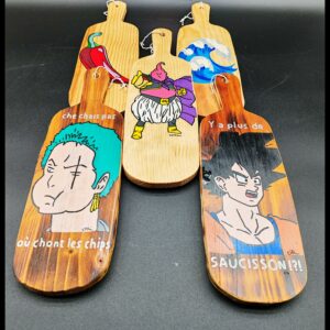 planche-apéro-pin-peinte-design-piment-wave-vague-buu-burhito-zoro-one-piece-son-goku-dbz
