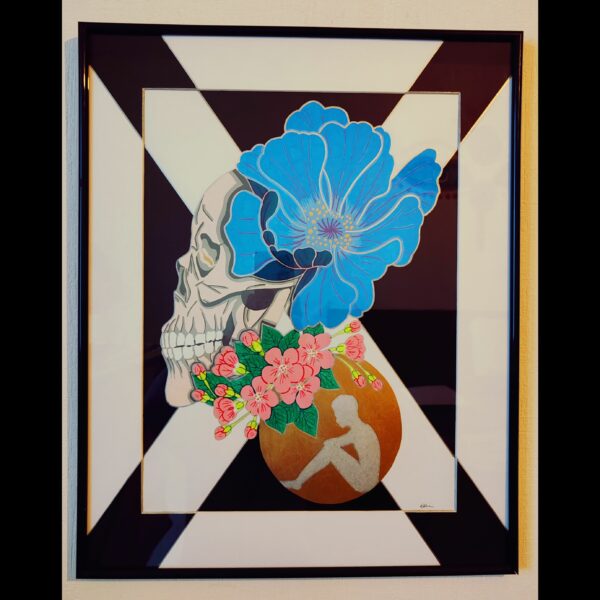 cadre-hitori-de-skull-solitude-fleur
