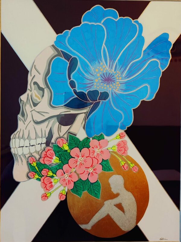 cadre-hitori-de-skull-solitude-fleur