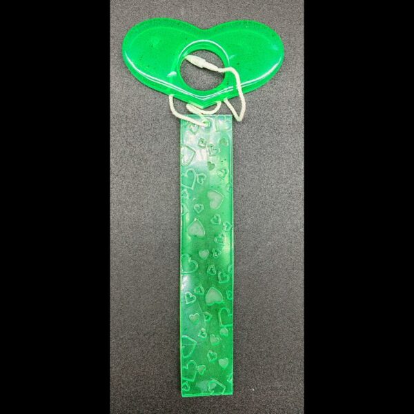 kit-lecture-bloque-page-marque-page-coeur-résine-epoxy-vert