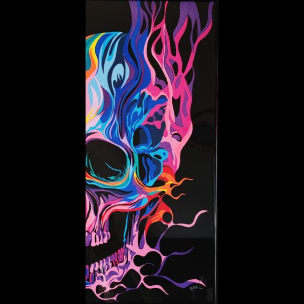skull flammes multicolor